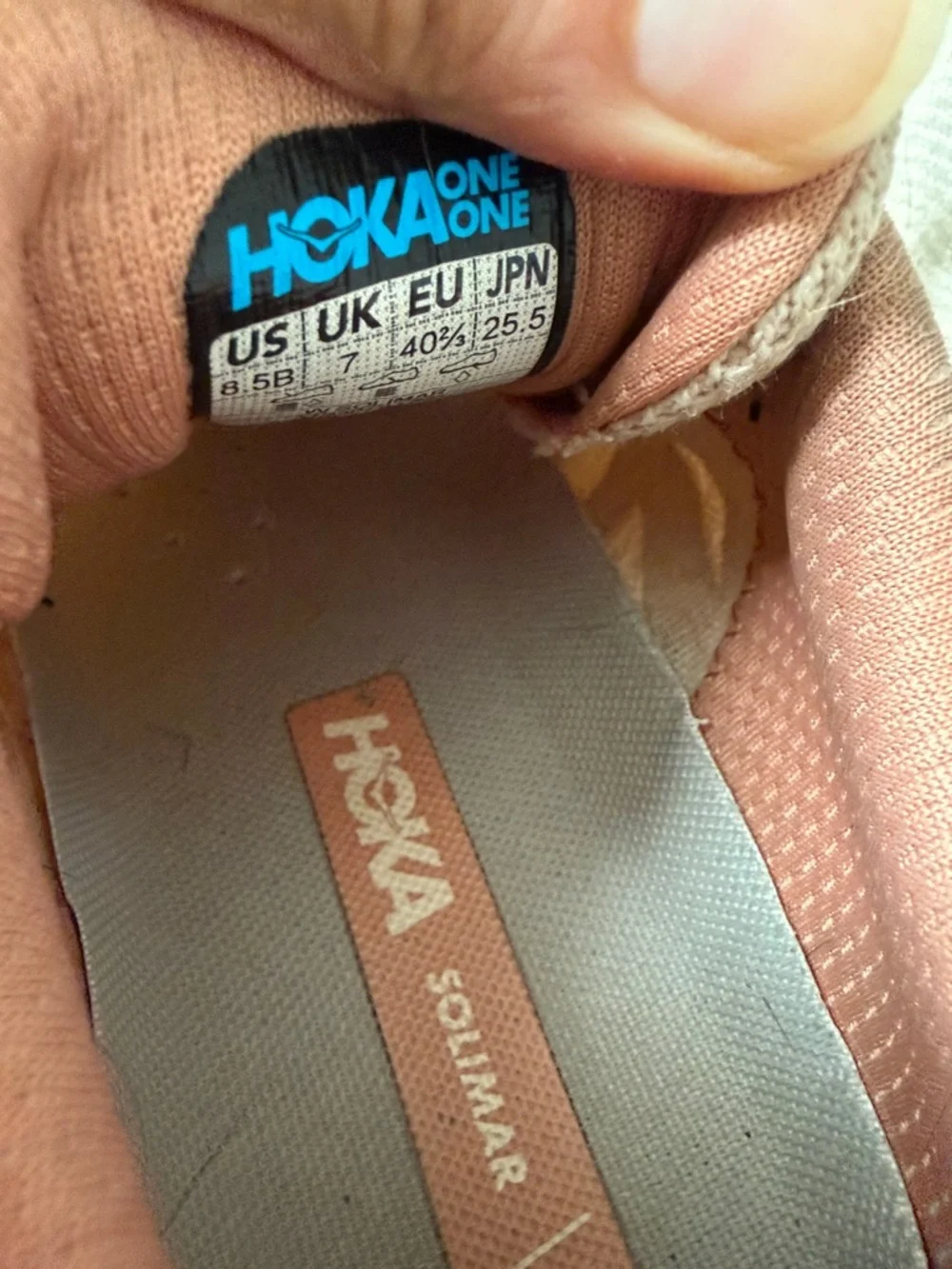 Hoka Women's Running Shoes in Cream and Blush size 8.5 - Picture 10 of 12